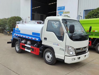 3噸灑水車價錢_國六3方福田小卡之星2藍牌綠化灑水車廠家價格